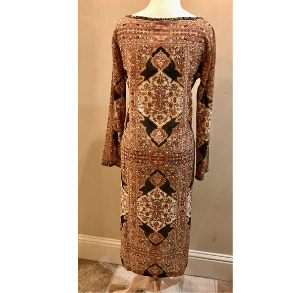 Calypso St Barth Beaded Dallion Tunic Top - Picture 5 of 8